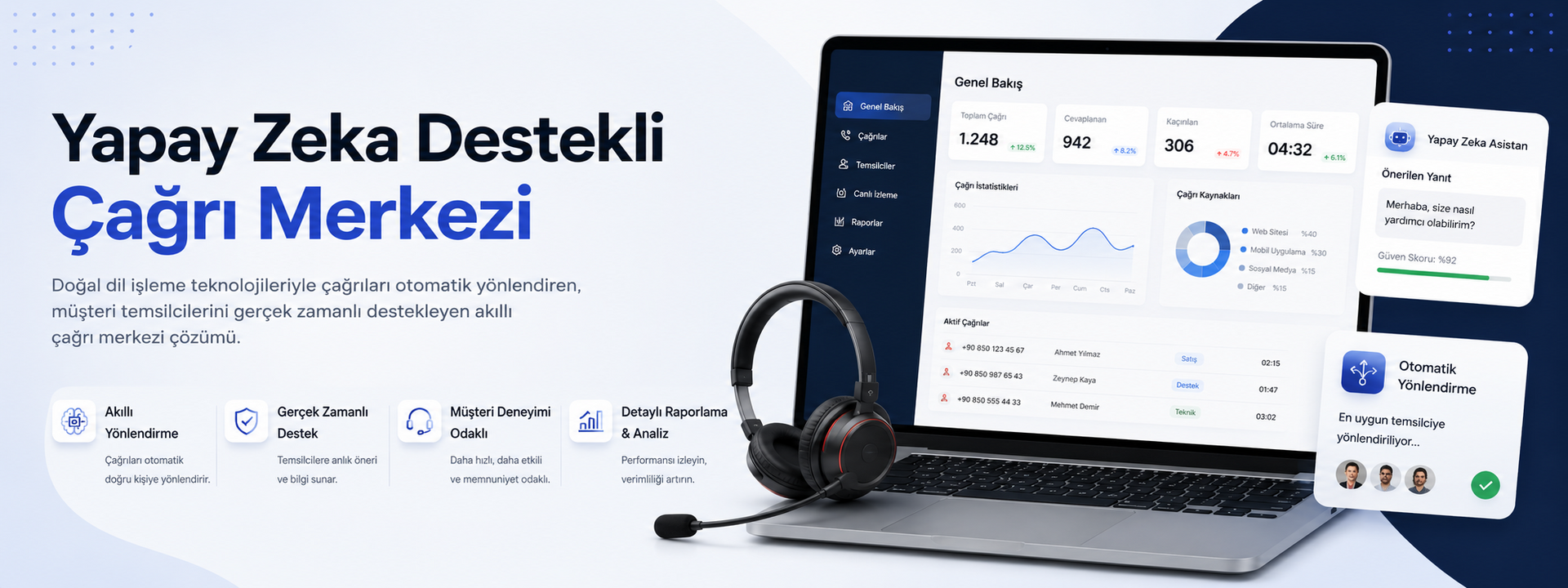 Yapay Zeka Destekli Çağrı Merkezi ürün görseli